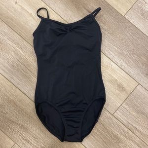 Balera cinch front black dance leotard ballet